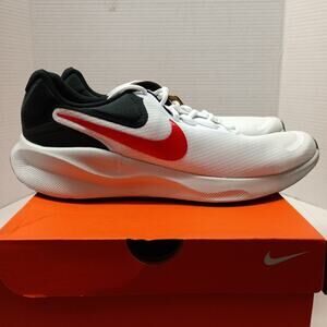 Nike Revolution 7 Men's Size 12 White Red Running Athletic Shoes FB2207 102